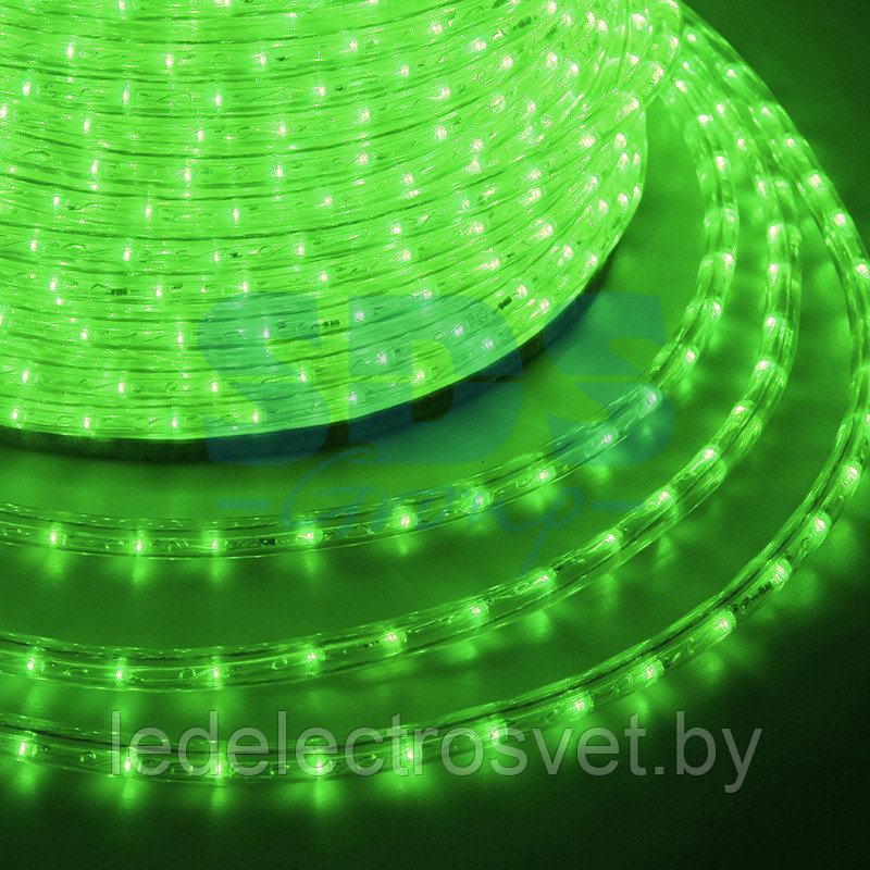 Дюралайт LED , постоянное свечение (2W) - зеленый, 36 LED/м, бухта 100м, Neon-Night - фото 1 - id-p106103677