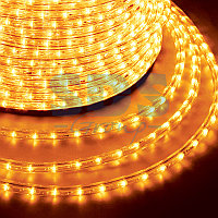 Дюралайт LED, постоянное свечение (2W) - желтый Эконом 24 LED/м , бухта 100м