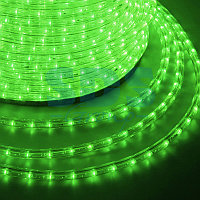 Дюралайт LED, постоянное свечение (2W) - зеленый Эконом 24 LED/м , бухта 100м