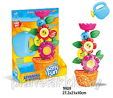 Набор игрушка для купания малышей в ванне "ЦВЕТОК В ГОРШКЕ" , арт. 9909