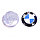 Эмблема BMW 78мм бело-синяя 51141970248 BW (COPY,серебристая основа), фото 3