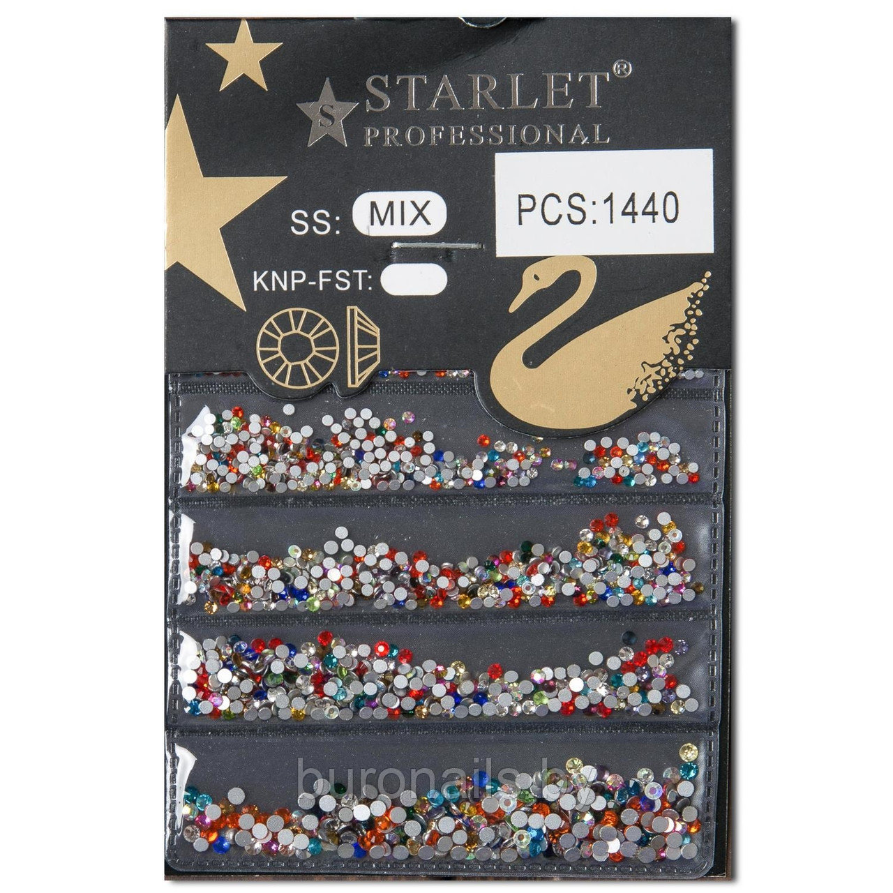 Стразы STARLET PROFESSIONAL, S1-S3,цвет (микс), 1440 ШТ - фото 4 - id-p106109053