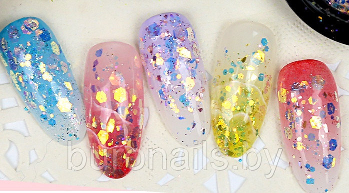 Камифубики с блестками, для дизайна ногтей "Mix"№1 - фото 3 - id-p106110298
