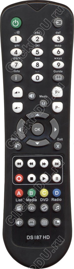 ПДУ для Sagemcom DSI87 HD ( промсвязь) спутниковый ресивер ic (серия HOB383)