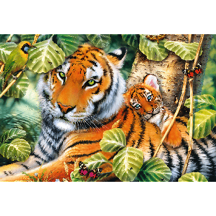 Два тигра. Пазл Trefl 1500 элементов, фото 2