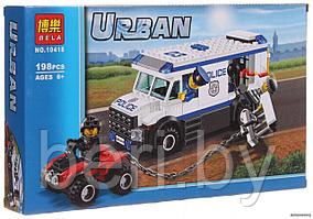10418 Конструктор Bela Urban "Автомобиль для перевозки заключённых" 198 деталей, аналог Lego City 60043