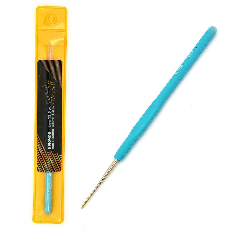 Крючок для вязания с резиновой ручкой 1 мм - фото 1 - id-p106133171