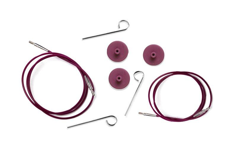 Knit Pro Тросик (заглушки 2шт, ключик) для съемных спиц, длина 35см (готовая длина спиц 60см)