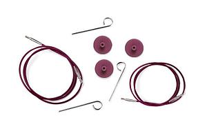 Knit Pro Тросик (заглушки 2шт, ключик) для съемных спиц, длина 56см (готовая длина спиц 80см)