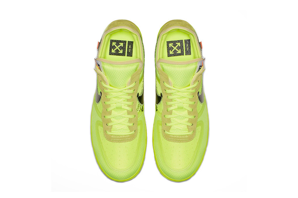 Кроссовки Off White Nike Air Force 1 Low 'Volt' - фото 6 - id-p106147687