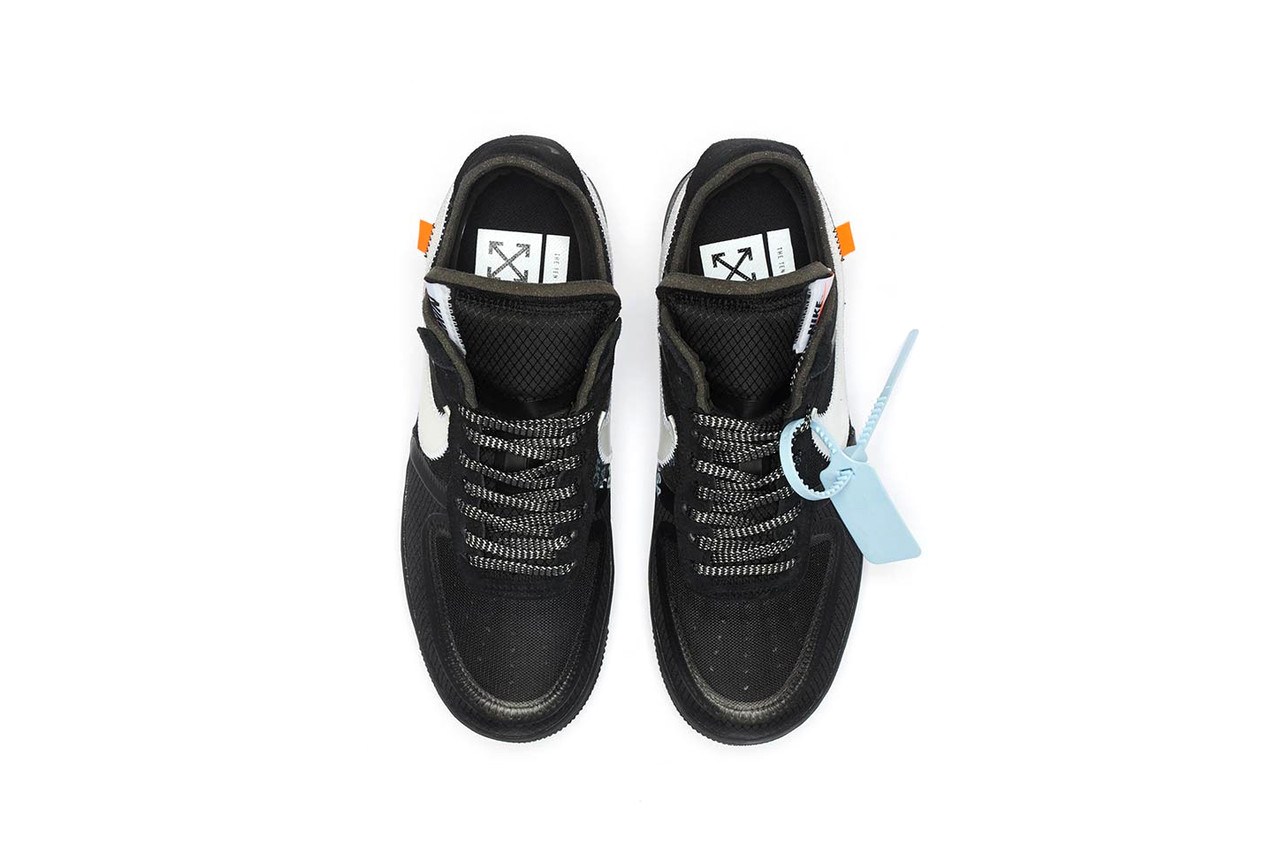 Кроссовки Off White Nike Air Force 1 Low 'Black' - фото 4 - id-p106147694