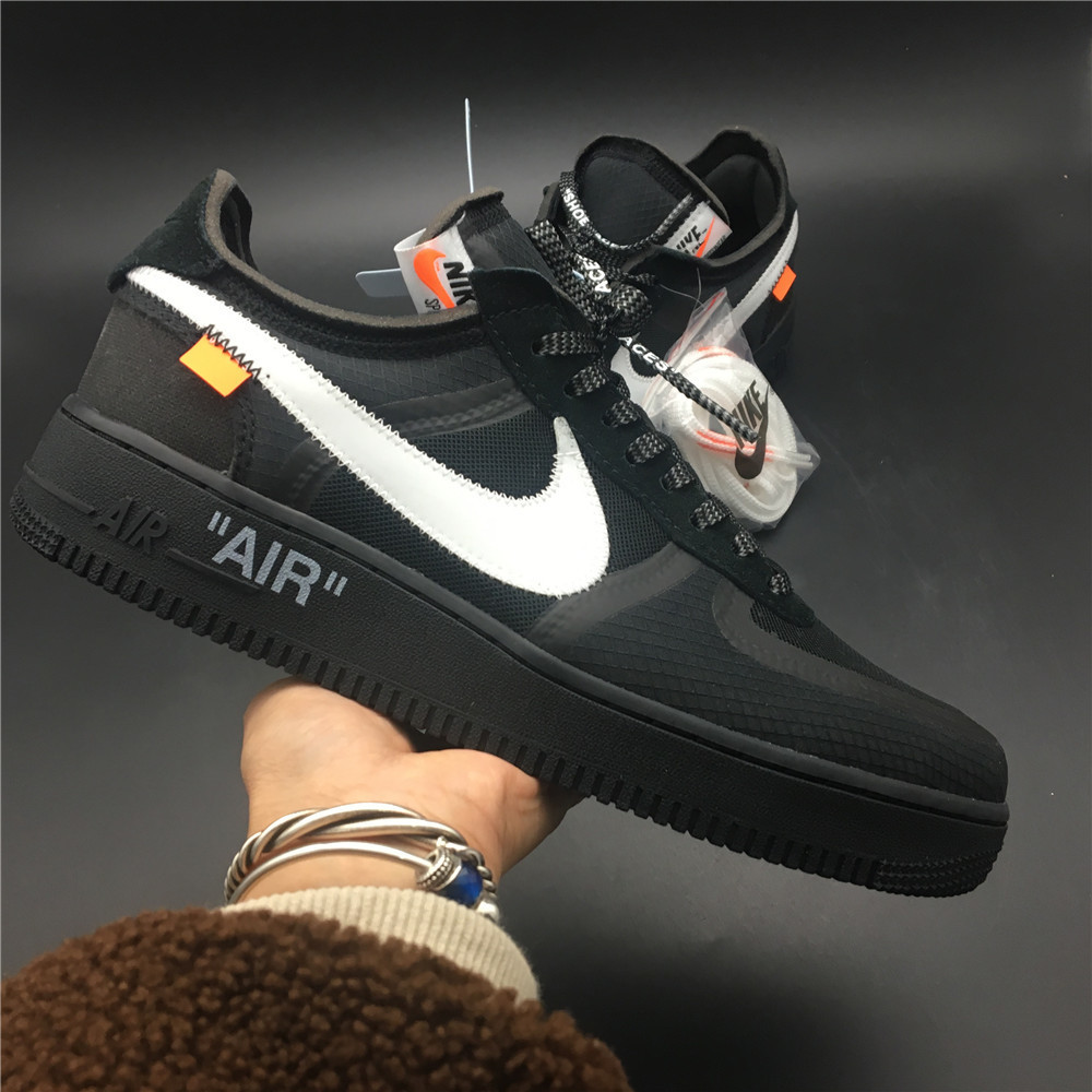 Кроссовки Off White Nike Air Force 1 Low 'Black' - фото 1 - id-p106147694