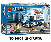 10654 Конструктор Bela Cities "Инкассаторская Машина" 150 деталей, аналог Lego City 60142
