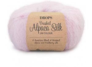 Пряжа Drops Brushed Alpaca Silk unicolour цвет 12 нежно-розовый