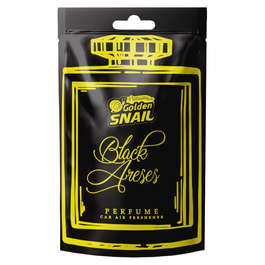 Ароматизатор подвесной пластина  "Black Areses" Perfume GOLDEN SNAIL