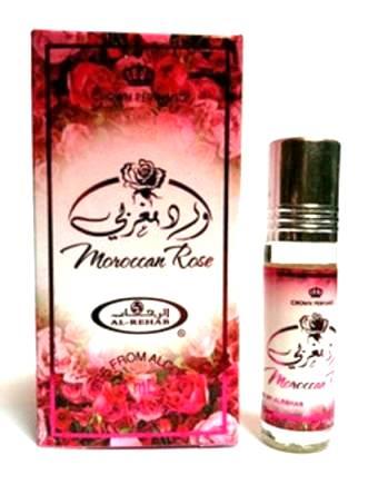 Арабские Масляные Духи Марокканская роза (Al Rehab Moroccan Rose), 6мл – роза, ваниль, иланг-иланг