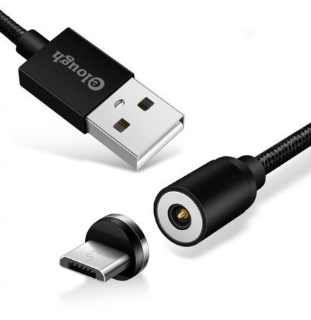 Кабель магнитный USB X-cable Led 1 м Black (для зарядки) Type-C + Lightning + Micro Usb