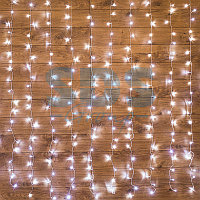 Гирлянда "Светодиодный Дождь" 1,5х1,5м, свечение с динамикой, прозрачный провод, 230 В, диоды БЕЛЫЕ
