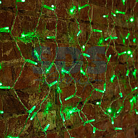 Гирлянда "Светодиодный Дождь" 2x0,8м, прозрачный провод, 230 В, диоды Зеленые, 160 LED