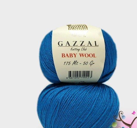 Пряжа Gazzal Baby Wool цвет 822 морская волна - фото 1 - id-p106243497