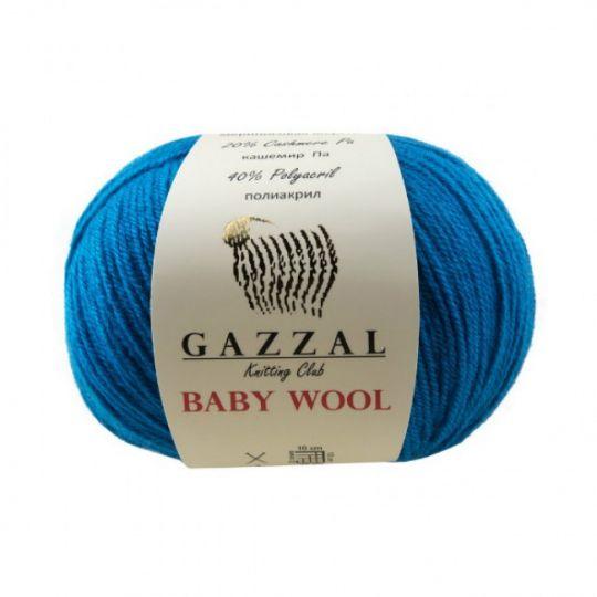 Пряжа Gazzal Baby Wool цвет 822 морская волна - фото 2 - id-p106243497