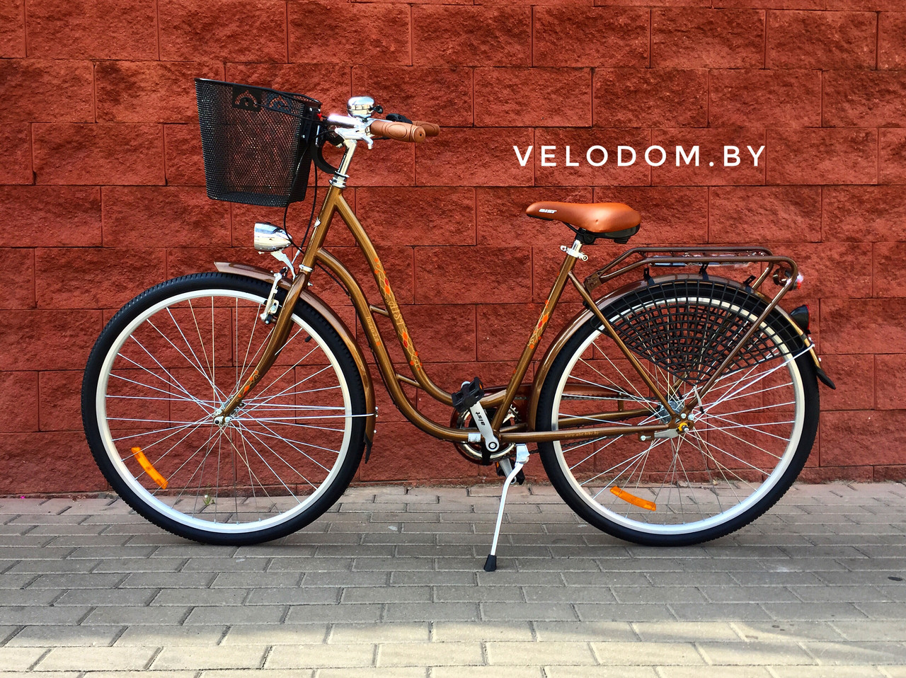 Городской/дорожный велосипед Aist Tango 28 2.0 коричневый (без корзинки)