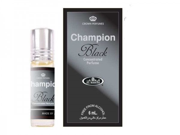 Арабские Масляные Духи Чемпион Черный (Al Rehab Champion Black), 6мл для сильных духом - фото 1 - id-p106251424