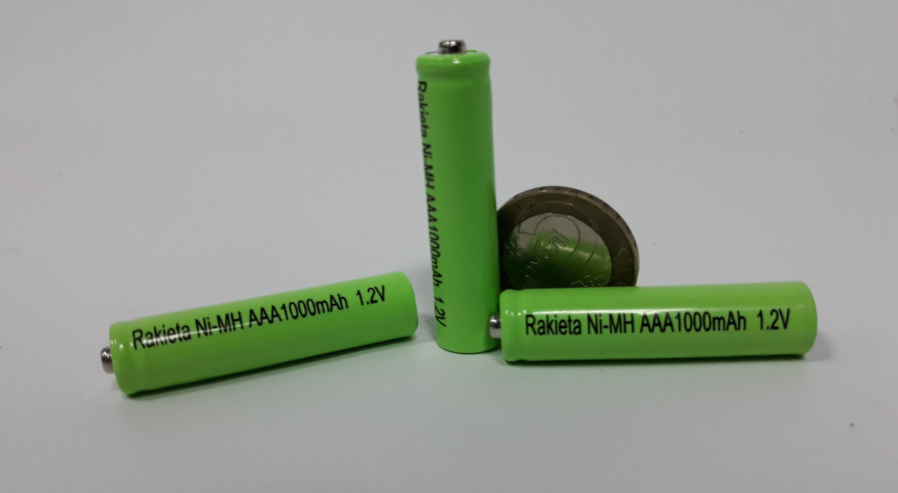Аккумулятор Rakieta Ni-MH AAA1000 mAh 1.2 V (3 шт/упаковка) - фото 3 - id-p106259248