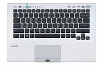 Клавиатура Sony Vaio VPC-SB, VPC-SD черная, с серой верхней панелью