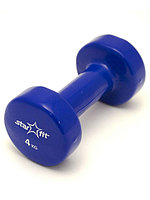 Гантели виниловые 4 кг x 2, STARFIT (темно-синяя) DB-101-4-DBL