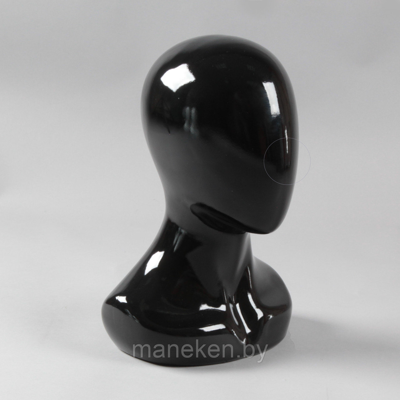 Манекен головы для шапок безликий Г-405М(черн) - фото 2 - id-p106304668