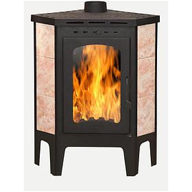 Печь-камин Бавария угловая с плитой