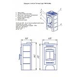 Печь-камин Бавария с плитой Оптима, фото 3