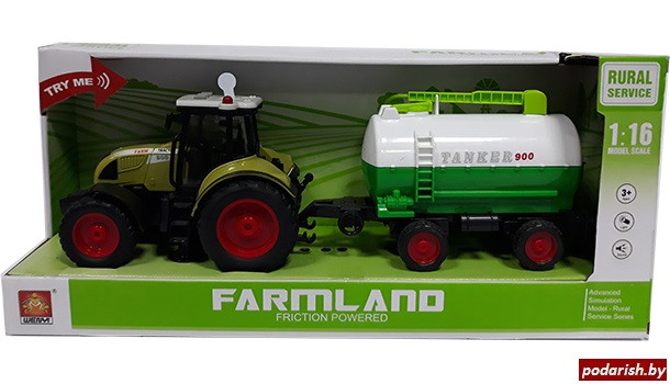 Игрушка Трактор с прицепом (Farmland) прицеп бочка - фото 1 - id-p106354794