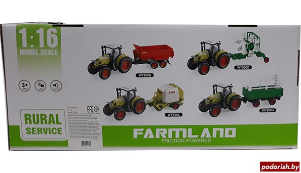 Игрушка Трактор с прицепом (Farmland) прицеп бочка - фото 7 - id-p106354794