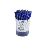 Ручка шариковая СТАММ 049 стандарт с колпачком синий стержень, фото 3