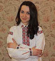 Рубашка женская льняная с вышивкой