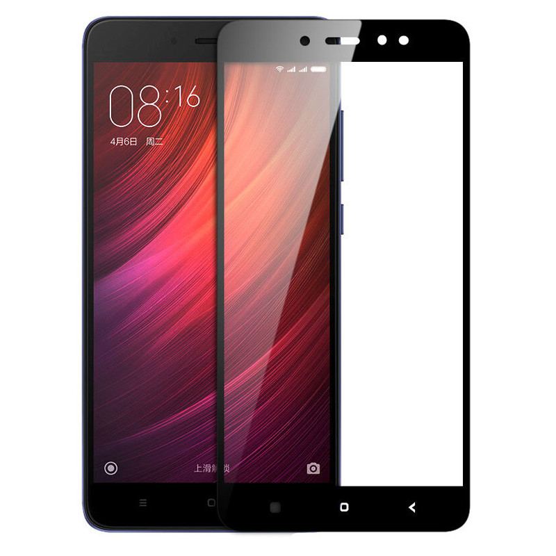 Защитное стекло на Xiaomi Redmi Note 5A Prime (полноразмерное, чёрное)