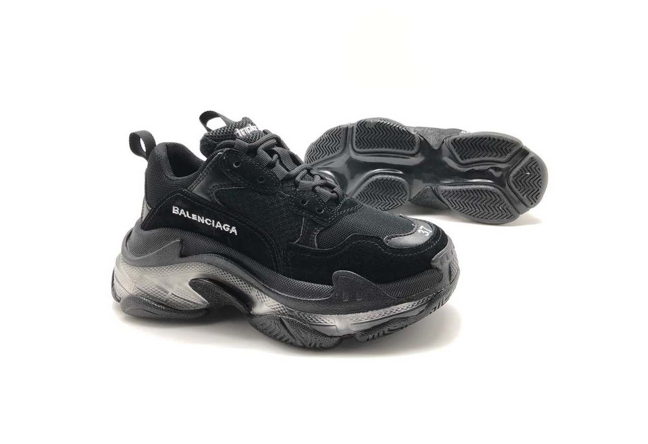 Кроссовки Balenciaga Triple S Black - фото 3 - id-p84588407