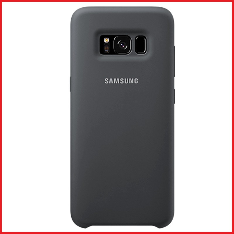 Чехол-накладка для Samsung Galaxy S8 Plus SM-G955 (копия) Silicone Cover темно-серый, фото 1