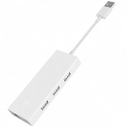 USB-хаб Xiaomi Mi USB 3.0 Hub with Gigabit Ethernet  (Белый)