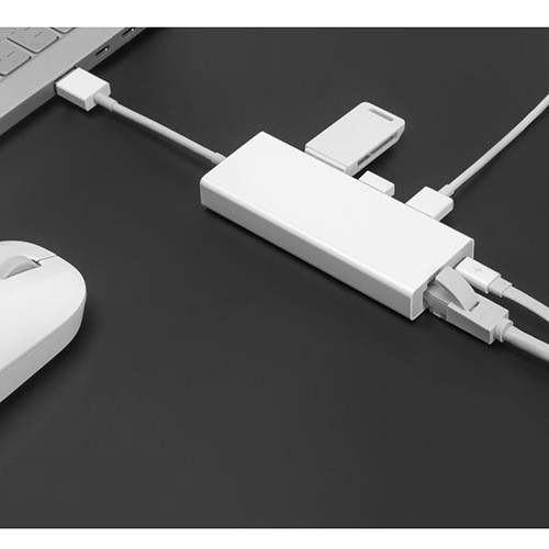 USB-хаб Xiaomi Mi USB 3.0 Hub with Gigabit Ethernet (Белый) - фото 4 - id-p106398876