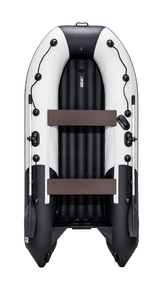 Надувная лодка Ривьера Компакт 3200 НДНД светло-серый/черный