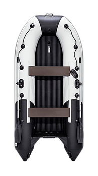 Надувная лодка Ривьера Компакт 3200 НДНД светло-серый/черный