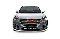 Защита переднего бампера одинарная 63 мм (НПС - нерж.) HAVAL H6 с 2014