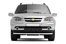 Защита переднего бампера одинарная 63 мм (НПС) Chevrolet NIVA с 2009