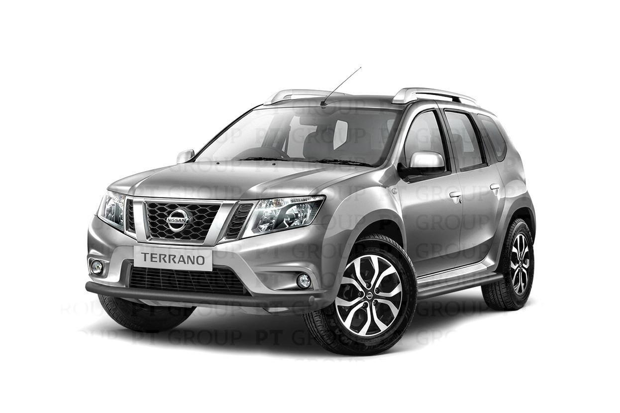 Защита переднего бампера одинарная 63 мм (ППК) на Nissan Terrano с 2014