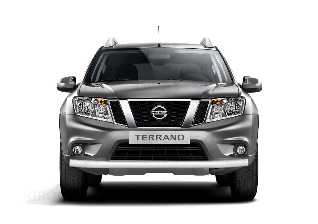 Защита переднего бампера одинарная 63 мм (ППК) на Nissan Terrano с 2014 - фото 2 - id-p106430712