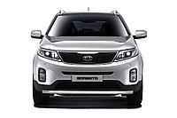 Защита переднего бампера одинарная 63мм (НПС) KIA Sorento 2014-