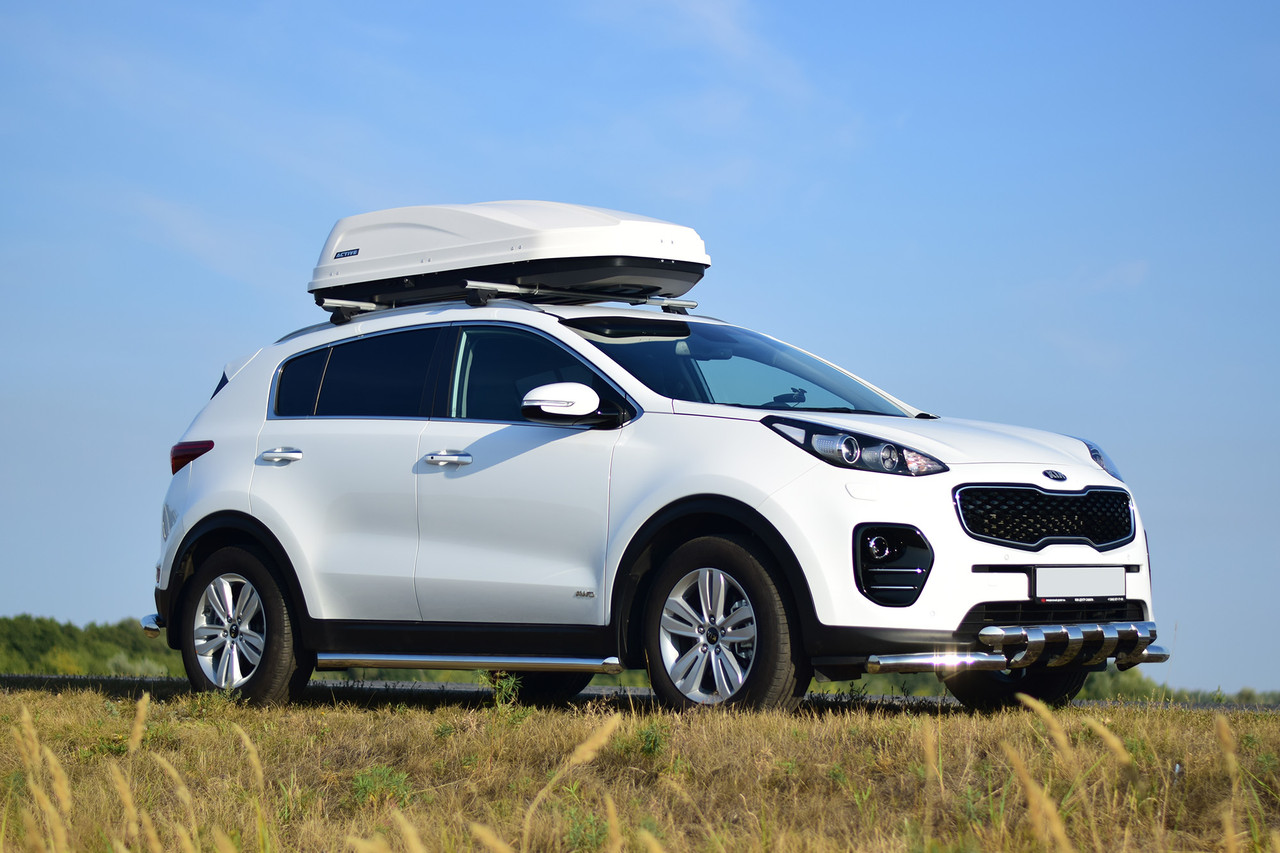 Защита порогов вогнутая 63 мм (НПС) KIA Sportage с 2016 - фото 6 - id-p106430735